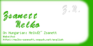 zsanett melko business card